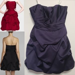 DAVIDS BRIDAL Strapless Short Pickup Dress 84091